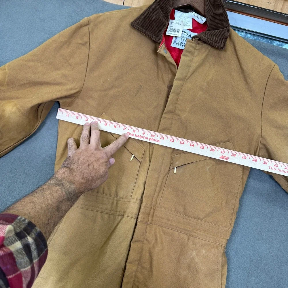 Vintage Walls Zero Zone Coveralls Deadstock Men M Brown Insulated Duck Canvas